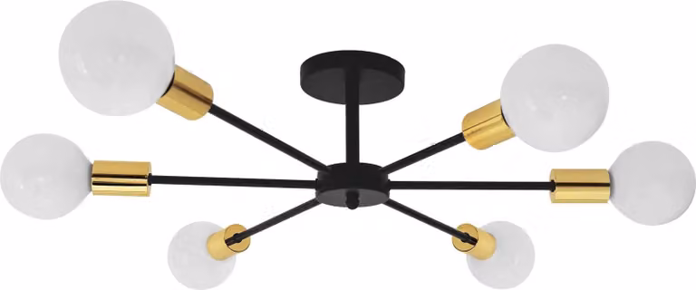 Lampada da Soffitto tooLight App501-6C Black Gold