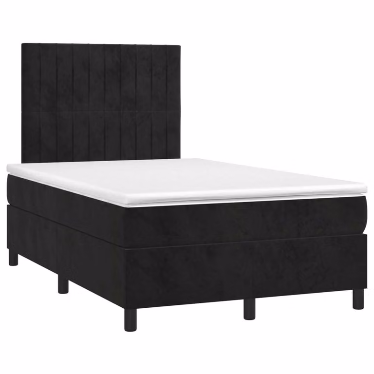 Maison Exclusive - Letto boxspring con materasso nero 120x190 cm velluto