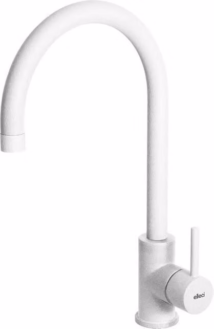 Rubinetto da cucina a leva singola ELLECI CLOUD bianco opaco con beccuccio girevole