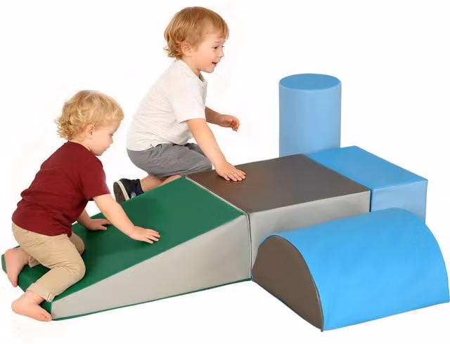 Set di 5 costruzioni morbide educative HOMCOM per bambini, gioco di impilamento multicolore per casa e scuola