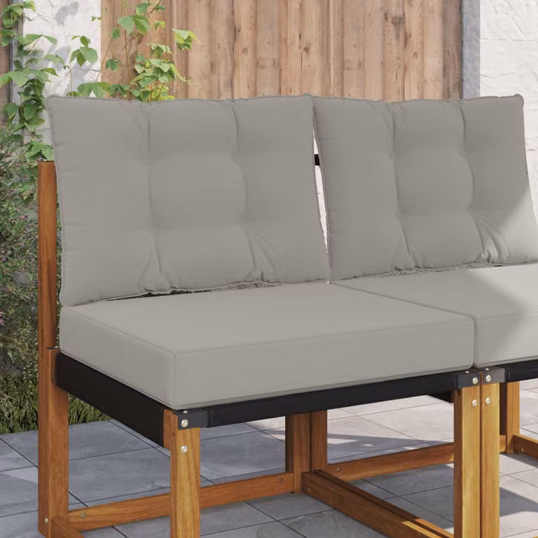 Cuscino per divano da esterno vidaXL in poliestere grigio L: 60 cm, P: 50,5 cm