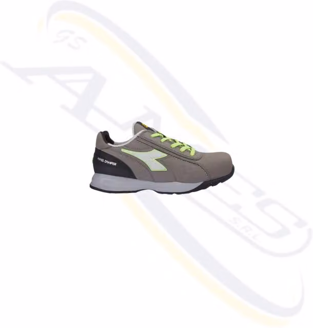 Scarpe da lavoro Diadora Glove MDS Low S3 in pelle grigio con dettagli verde fluo taglia 46
