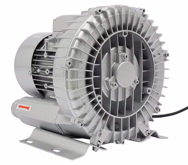 Soffiatore industriale argentato - Potenza: 370 W - Flusso d'aria: 80 m³/h