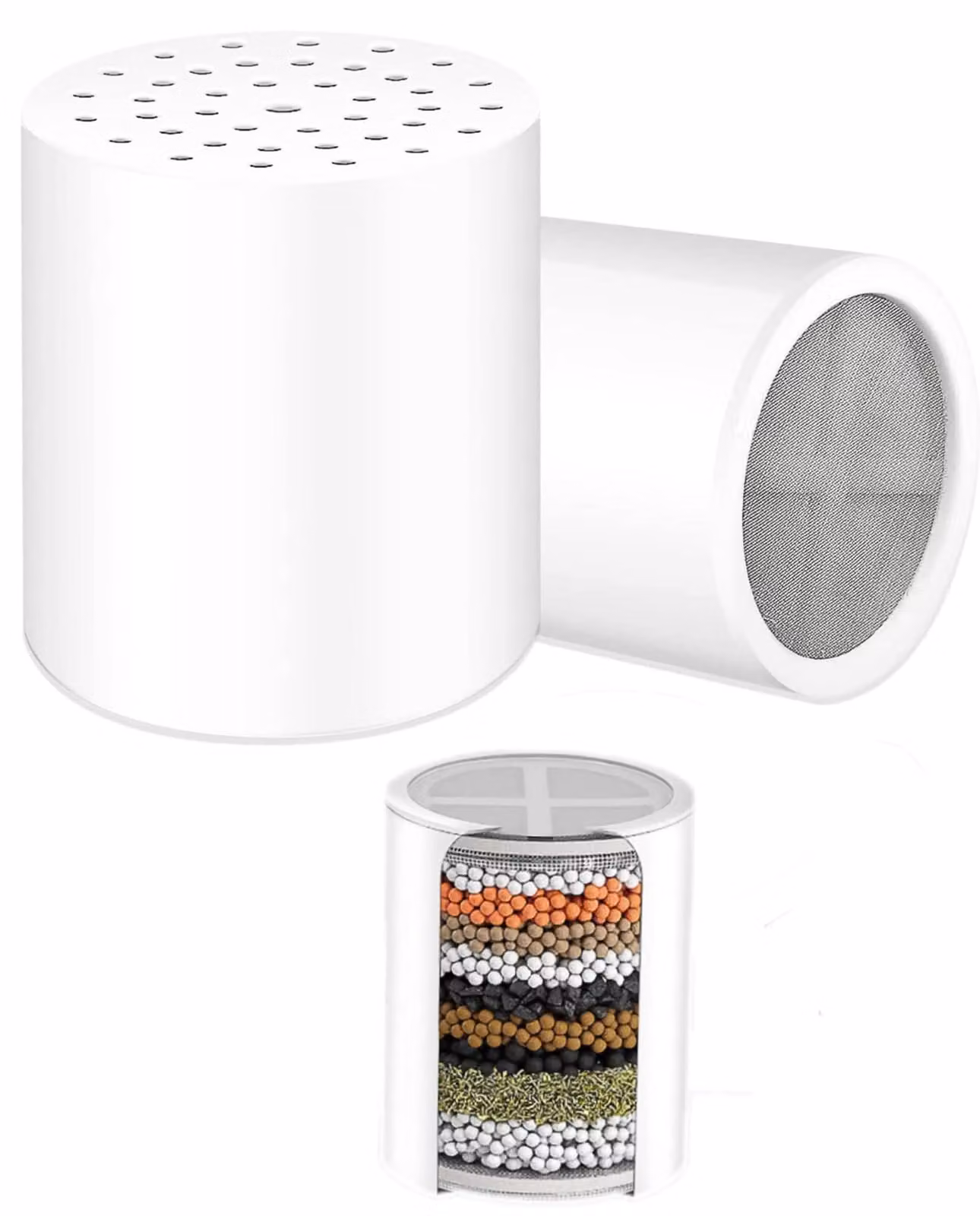 Solidchoice - Set di 2 filtri per doccia per acqua dura