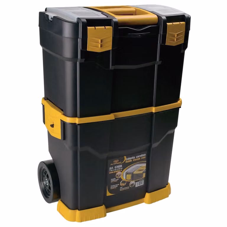 Valigia portautensili su rotelle 460x280x677 mm PP