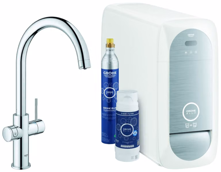 CASA39 Grohe Blue Home Connected Depuratore Acqua Miscelatore cucina canna alta 31455001