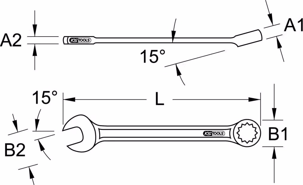 KS Tools BRONZEplus Chiave combinata 23 mm