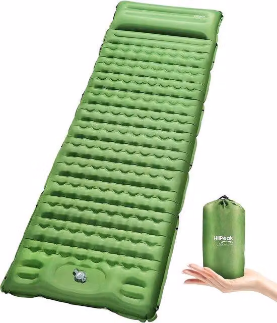 Materasso da campeggio autogonfiabile ultraleggero con cuscino