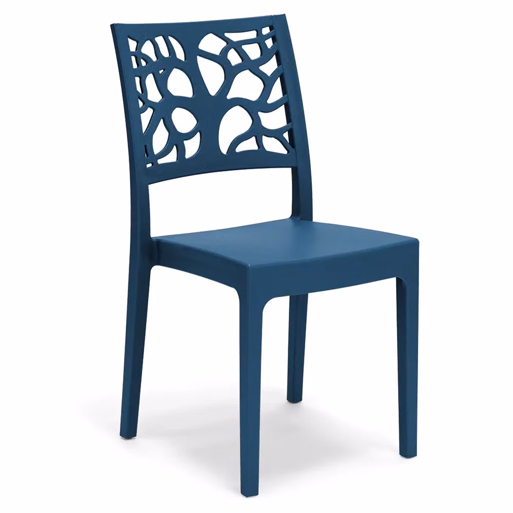 Set di 2 sedie impilabili TETI Redokasa in polipropilene, design moderno resistente ai raggi UV, colore Petrolio – 2