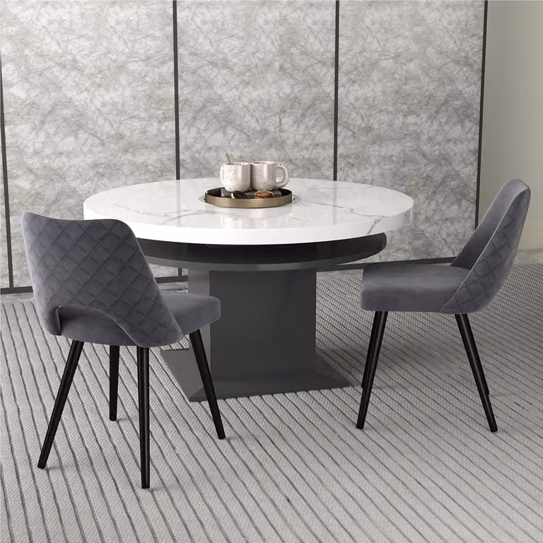Sedia da pranzo – Set di due moderne sedie da cucina imbottite con schienale aperto