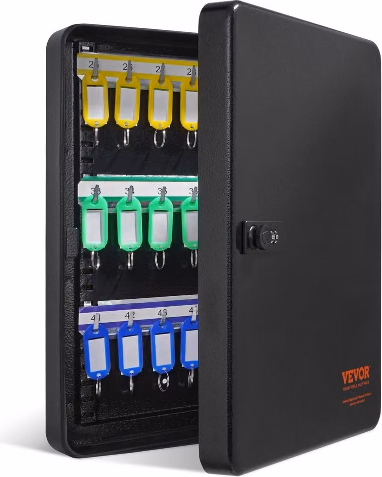 Cassaforte per chiavi da 48 chiavi con serratura a combinazione e chiavi Rack regolabili