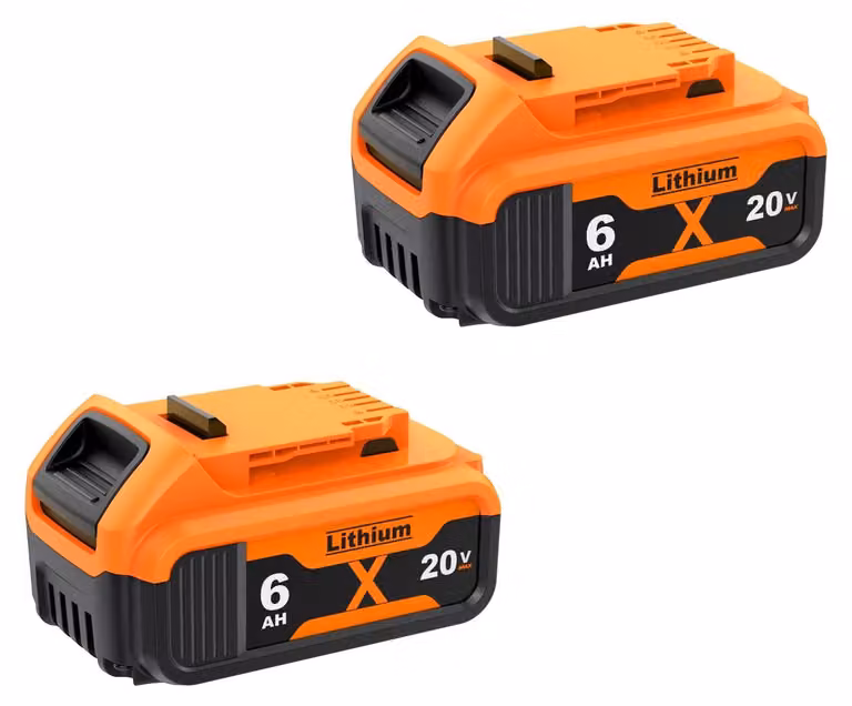 Batteria per utensili elettrici - Batteria di ricambio agli ioni di litio da 18 V - 2x 6,0 Ah ad alta potenza - compatibile con DCB200 20 V Max - per trapani avvitatori a batteria e altri utensili