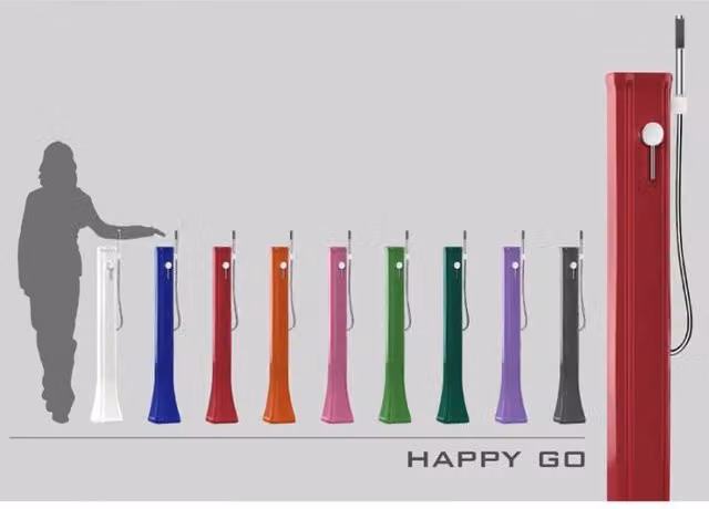 Doccia solare da esterno HAPPY GO 19 LITRI in polietilene, con doccetta mobile - Doccia Solare Da Esterno Happy Go 19 Litri In Polietilene, Con Doccetta Mobile Colore Blu Colore: Antracite