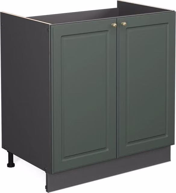 Mobile lavello cucina Fame-Line Vicco Verde-oro rustico e Antracite L: 80 cm