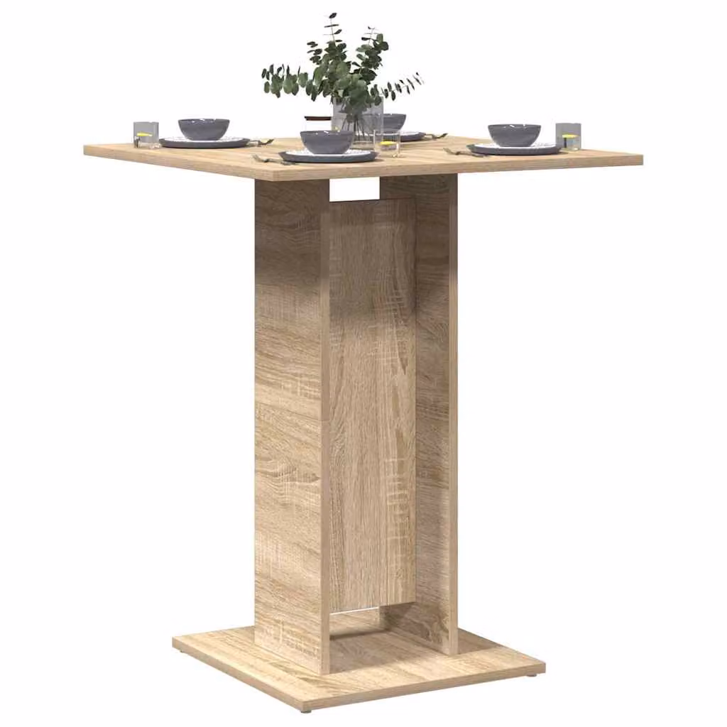 vidaXL Tavolo da Bistrot Moderno in Legno Multistrato e MDF, Colore Marrone, L/P/H: 60 x 60 x 75 cm