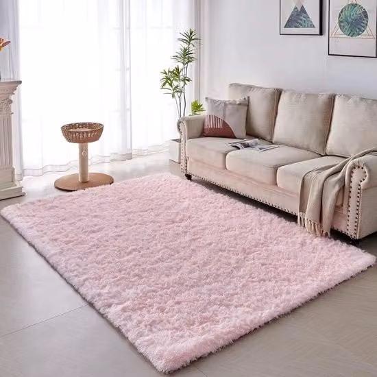 Tappeto shaggy alta densità - moderno e soffice - 1 pezzo - rosa - 160 x 230 cm