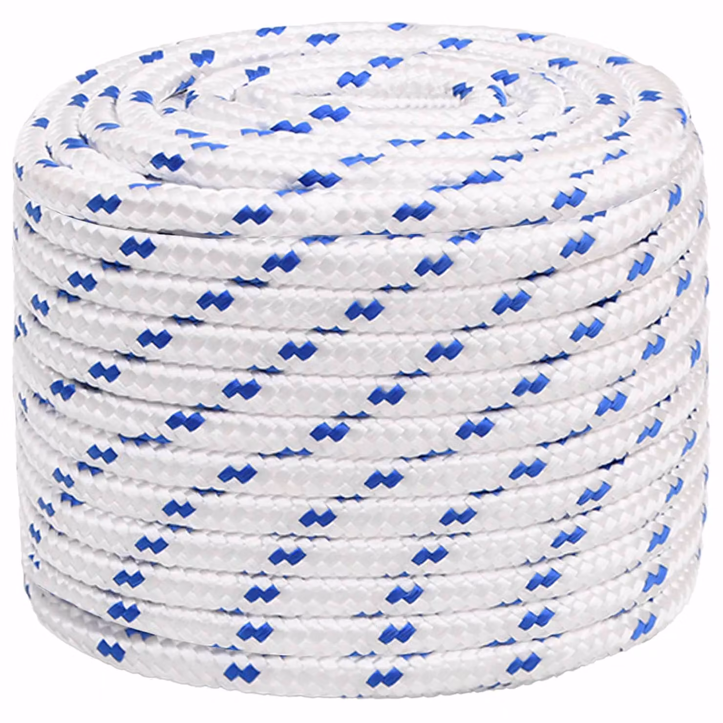 Corda multiuso vidaXL in plastica, Bianco e Blu, Spessore: 18 mm, Lunghezza: 25 m
