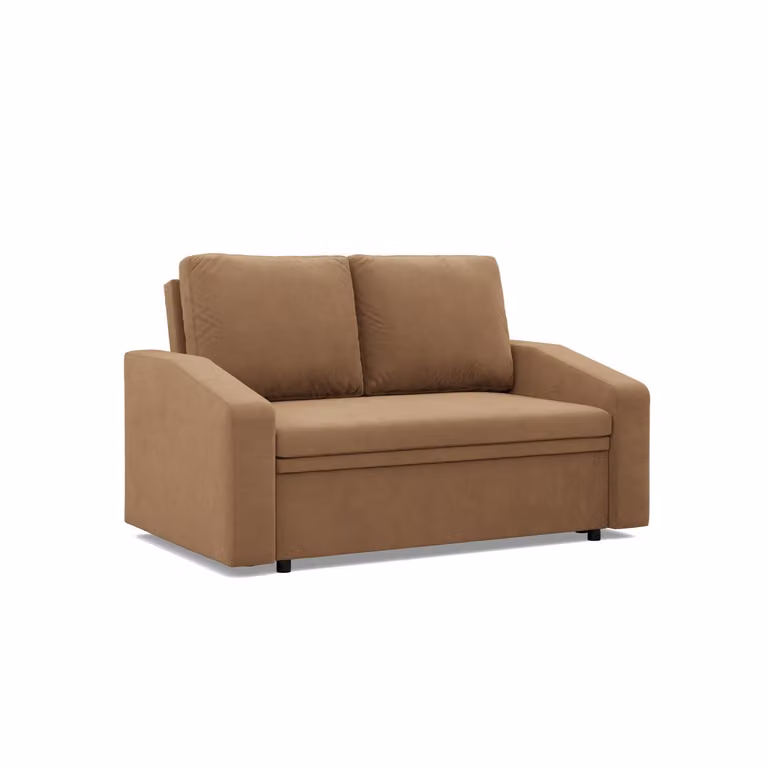 Divano con funzione letto NEO, divano da soggiorno a 2 posti 148x87cm, marrone