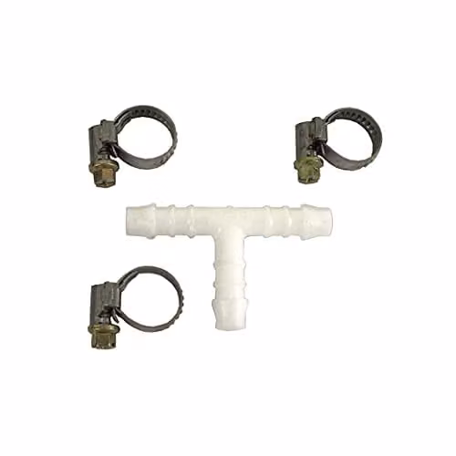 Giunzione per tubi a "T" + 2 fascette - 10 mm = 3/8