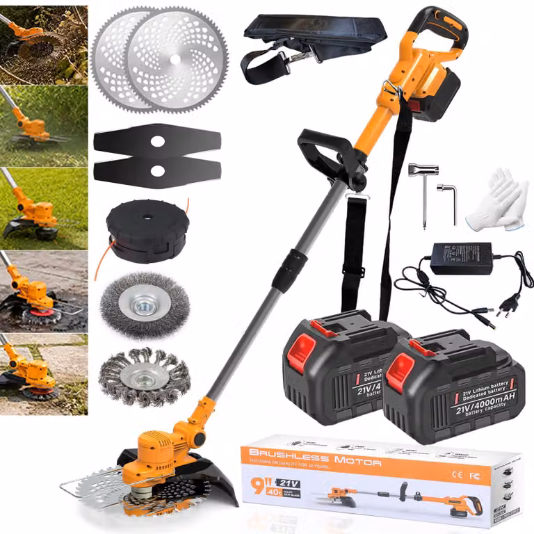 Accu Grastrimmer - 21 V, 2 batterie da 4,0 Ah - Larghezza di taglio: 28 cm - Motore: 750 W