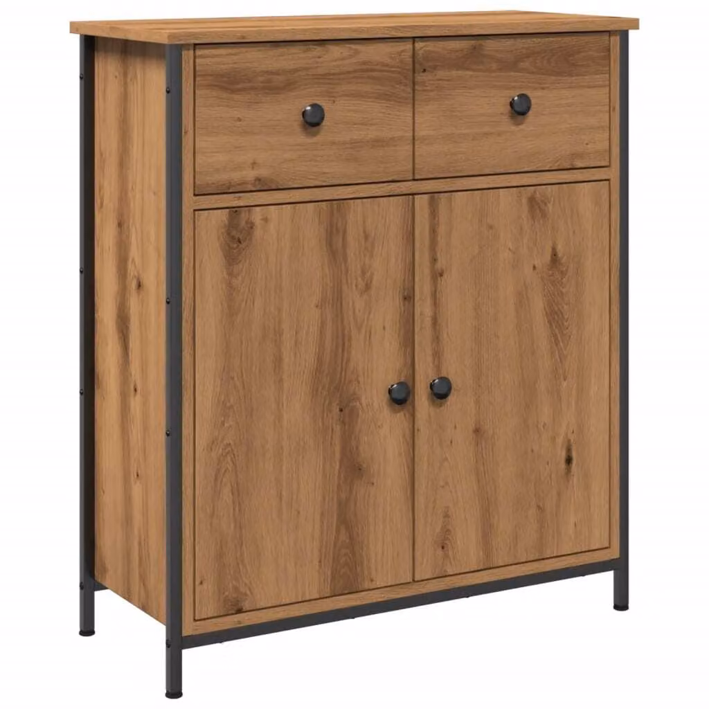 Credenza Rovere Artigianale 70x30x80 cm in Legno Multistrato
