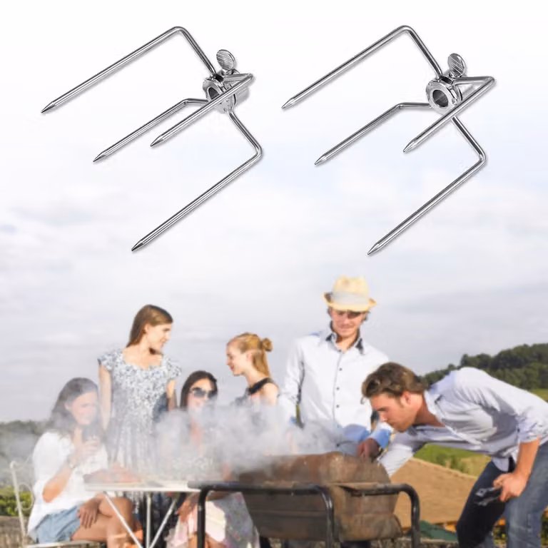 Forchetta da barbecue, forchetta da BBQ, forchetta da grill, spiedo per arrosti, strumento per il barbecue