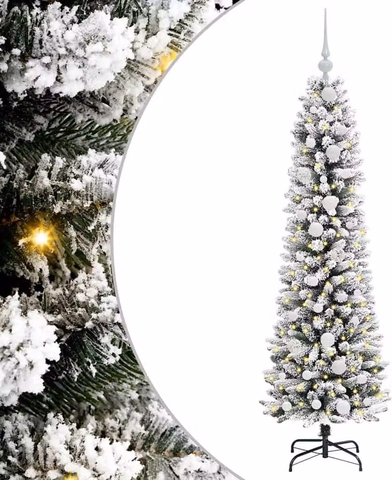 Albero di Natale artificiale con 150 LED Bianco 150 cm