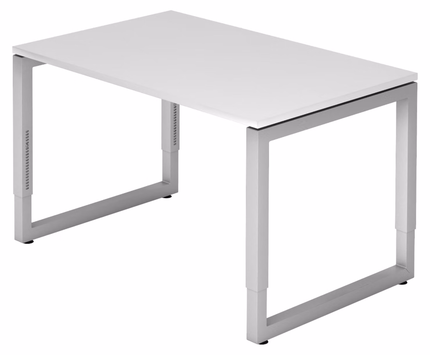 Scrivania bümö Serie-R - Decorazione: bianco, struttura: argento, dimensioni: 120 x 80 cm