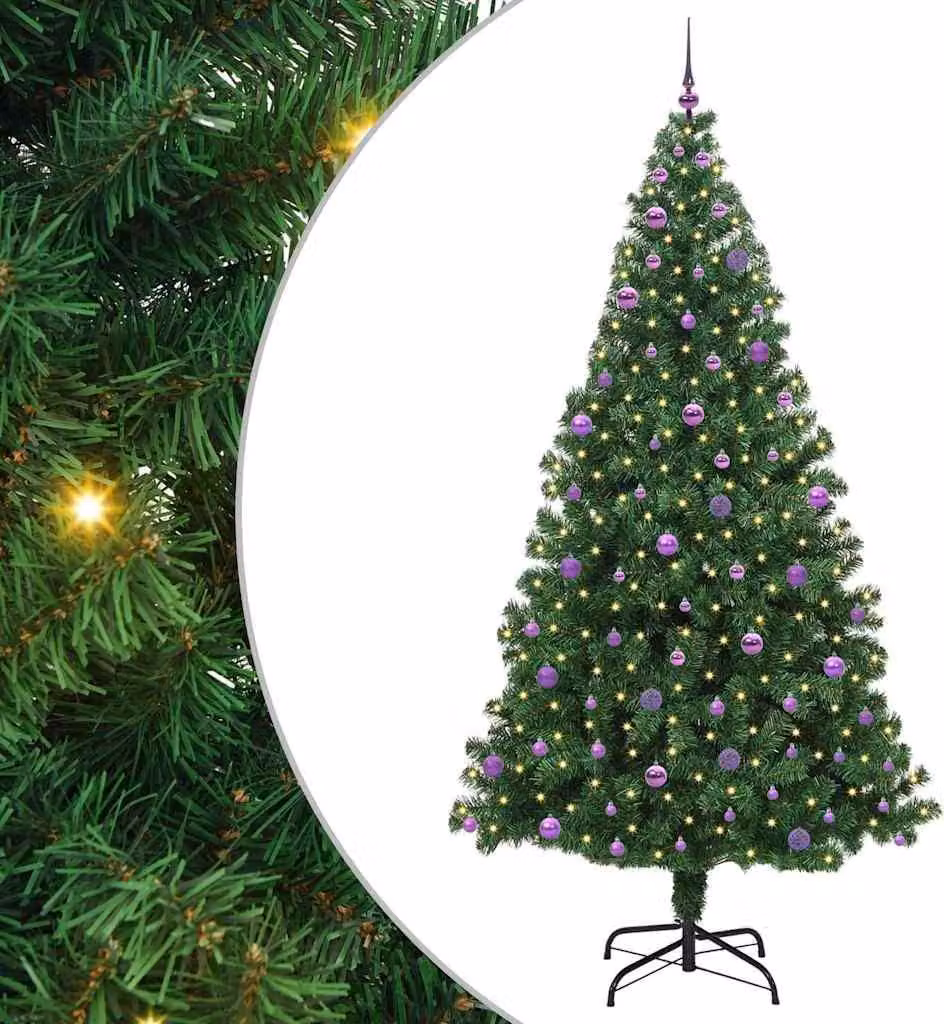 Albero di Natale artificiale con 300 LED Verde 240 cm
