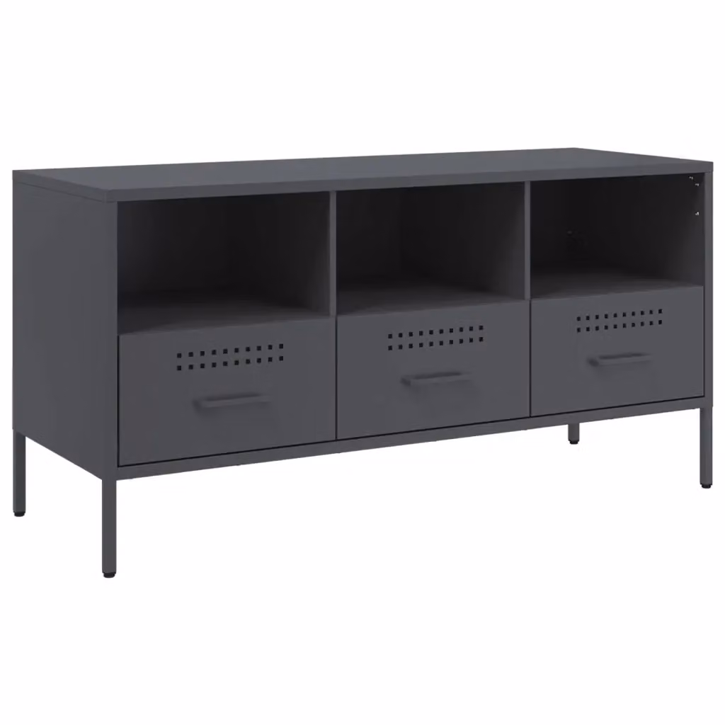 Mobile TV vidaXL in acciaio antracite L: 100,5 cm, P: 39 cm, H: 50,5 cm – 2