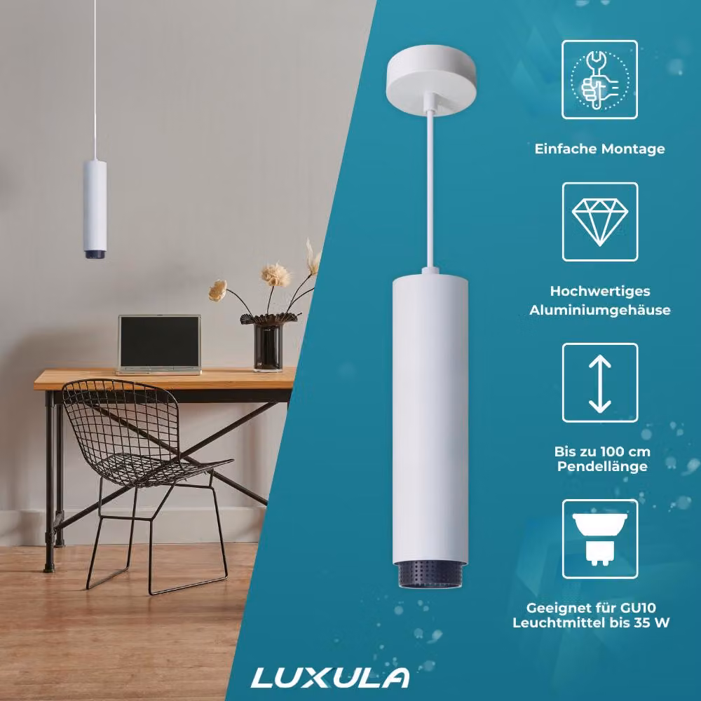 Lampada a sospensione LED LUXULA, 35W, bianca