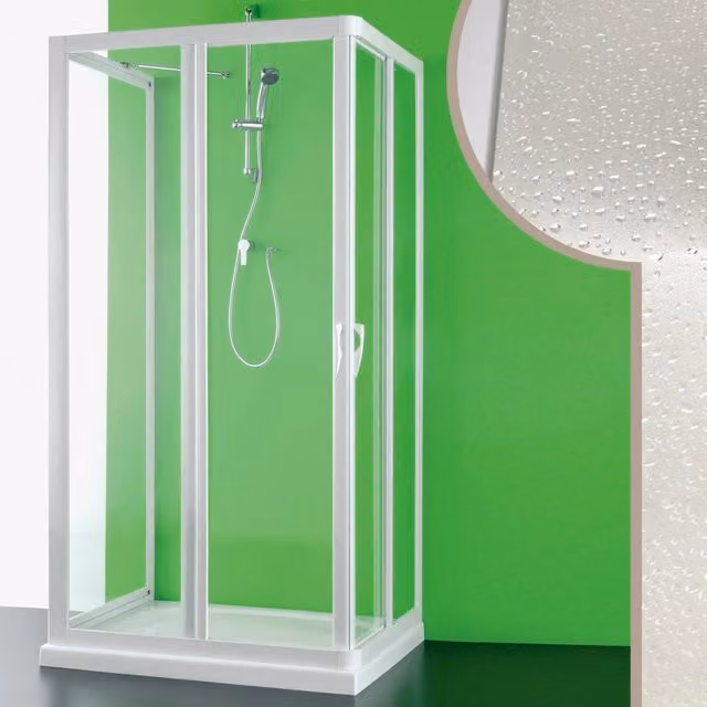 Box doccia 3 lati 90x70x90 CM in Acrilico mod.Venere con apertura centrale