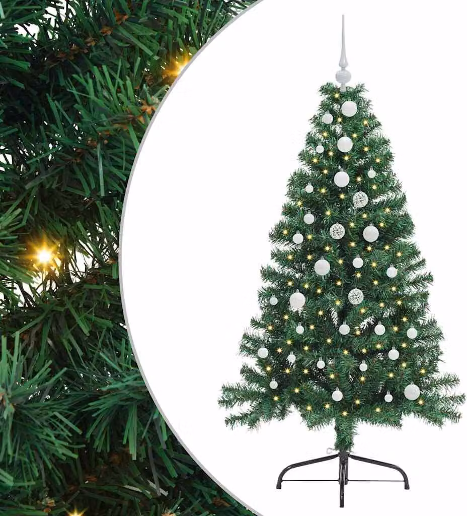 Albero di Natale artificiale con luci integrate Verde 150 cm