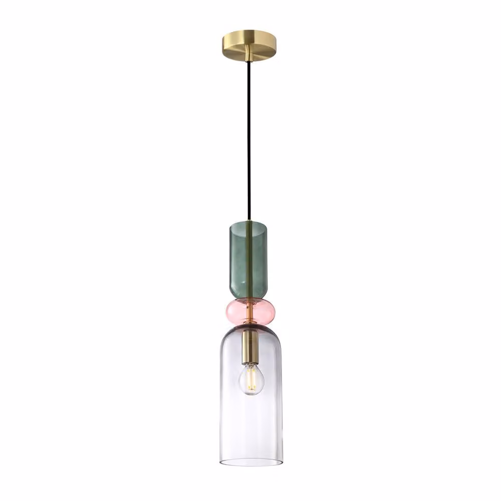 Lampada a sospensione Manso multicolore 1xE14x40W in vetro, dimensioni: 153x11x11 cm, IP20, Italux