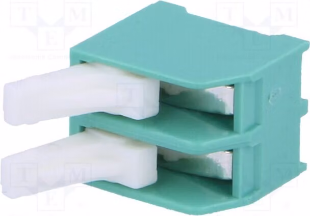 1 x Barra di connessione per passerelle: 2 connettori da 5 mm, 11A, modello TB-5.0-PT-2P, per collegamenti lineari