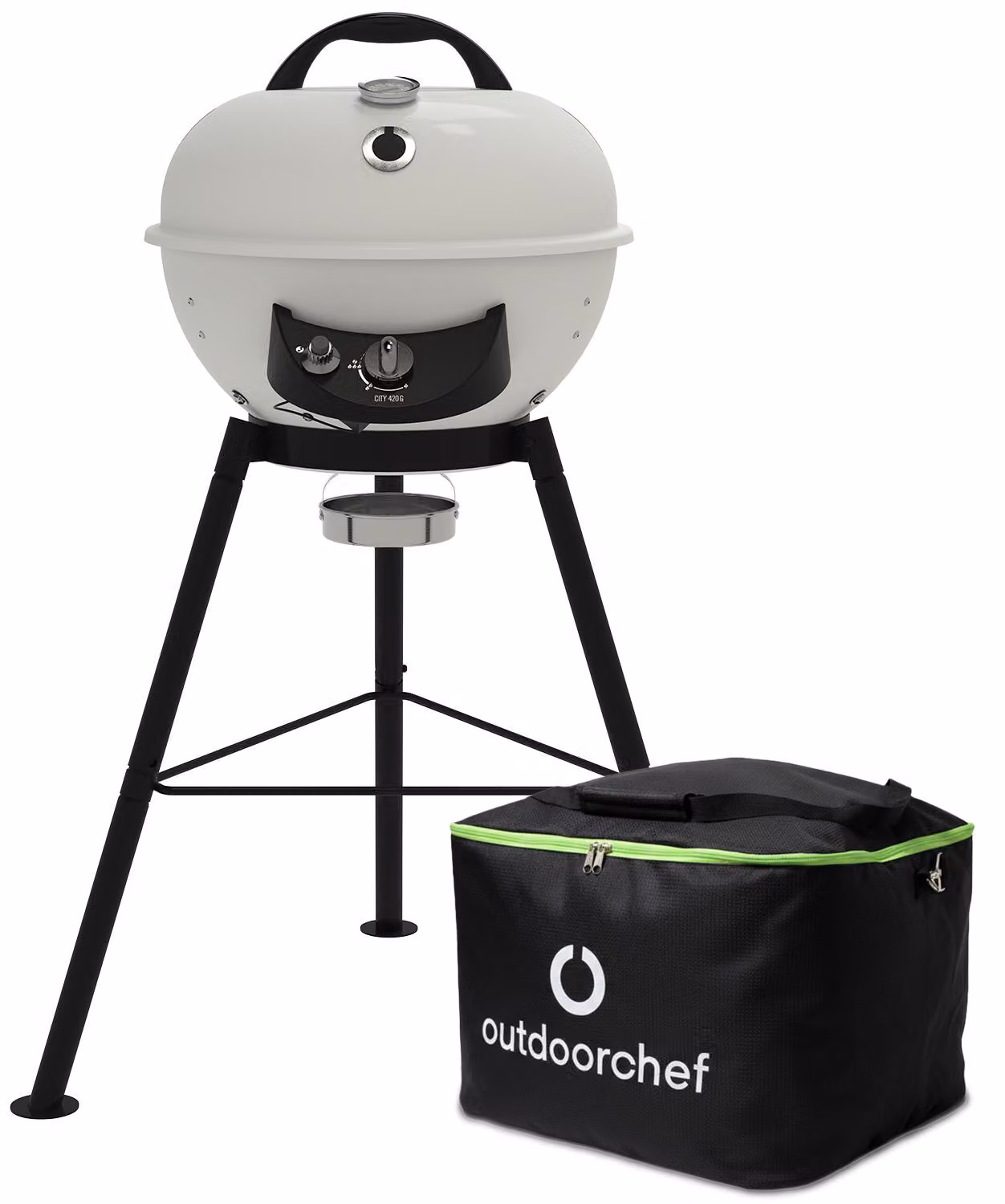 Barbecue a gas Outdoorchef City 420 G, modello a sfera, cod. art. 18.129.05, colore vaniglia