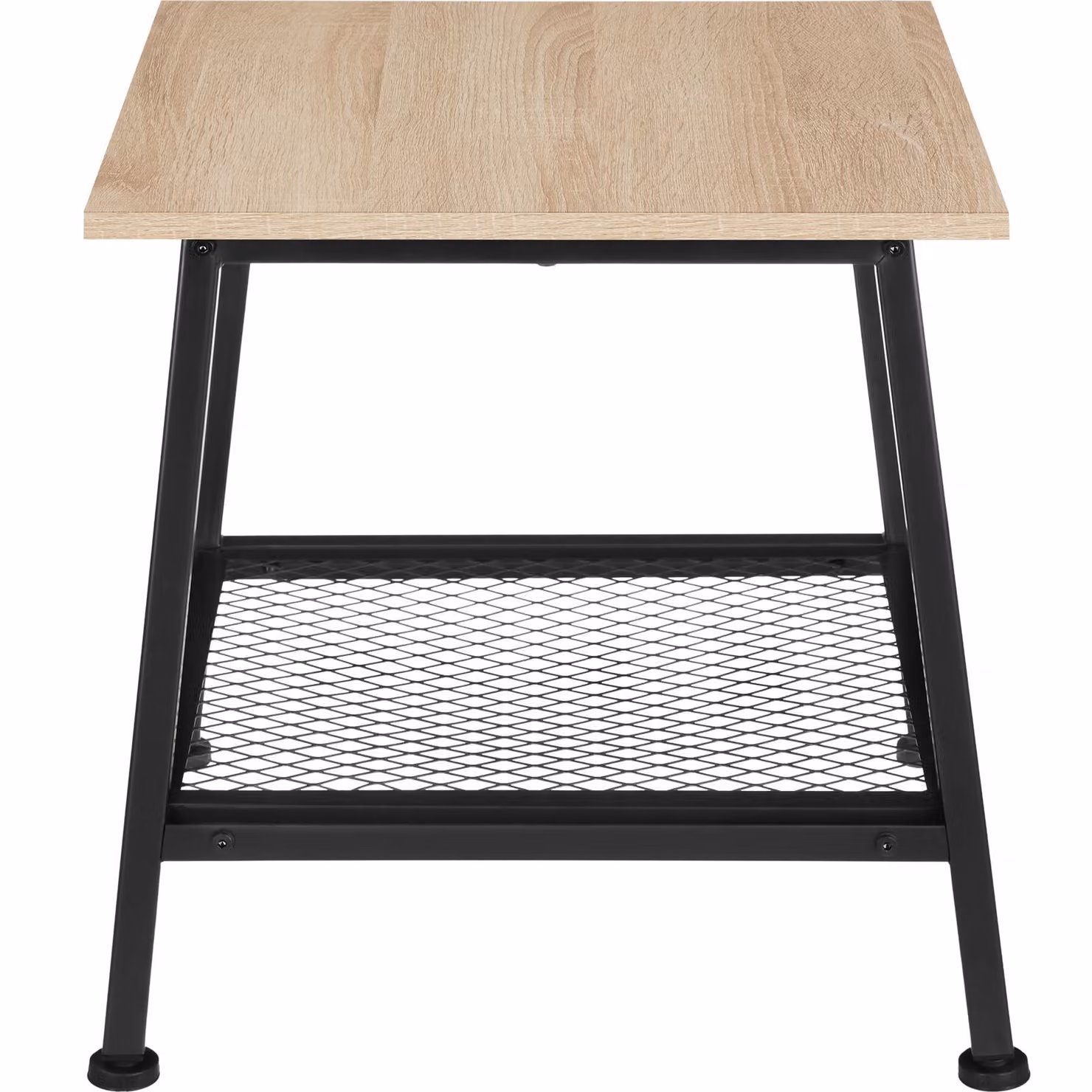Tavolino quadrato in stile industriale tectake con finitura rovere e struttura in metallo, L/P/H: 45,5 x 45 x 47 cm – 3