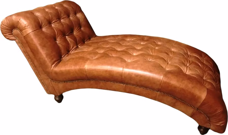 Chesterfield Braun Chaiselongue Möbel Liege Wohnzimmer Moderne Design Sofa