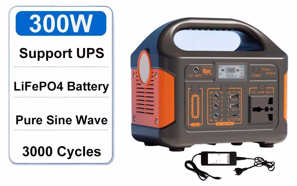 Generatore solare, centralina di alimentazione portatile, diverse opzioni di ricarica, 300W, 256Wh