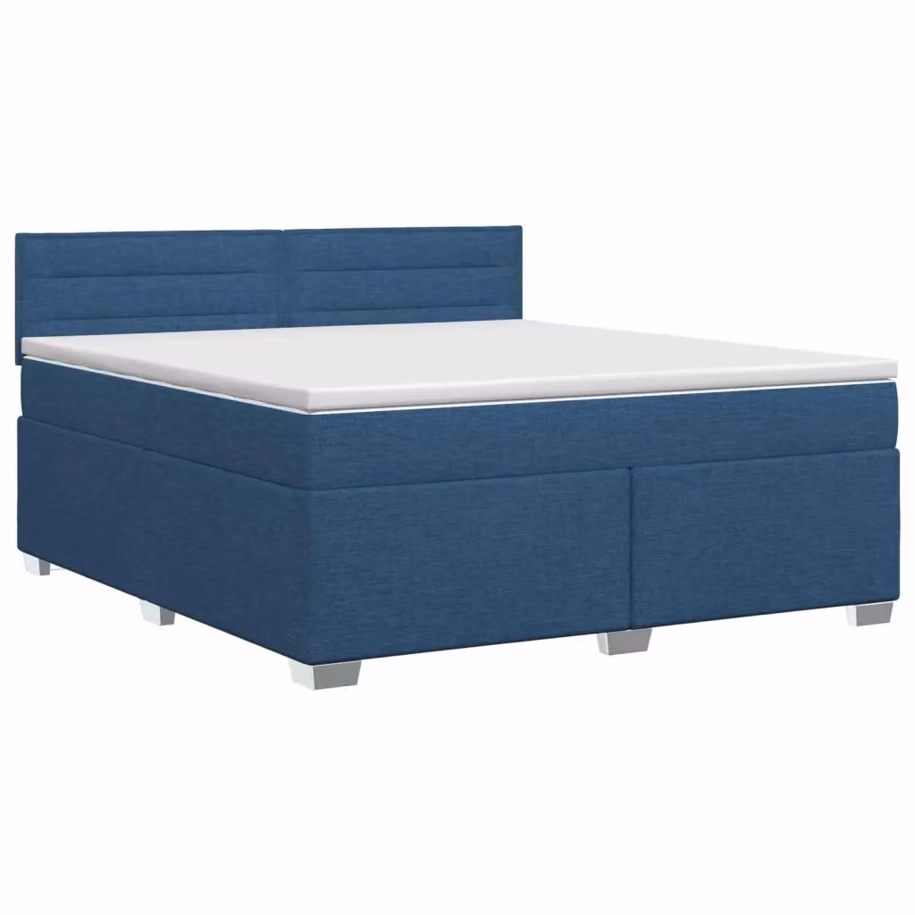Letto box spring con materasso ibrido vidaXL Blu e Bianco L/P: 180 x 200 cm – 2