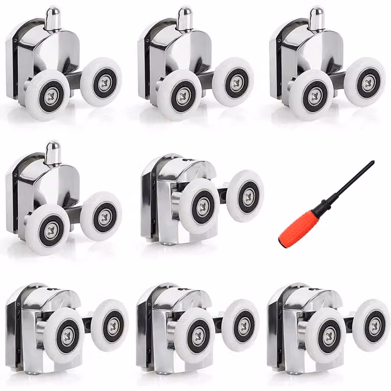 Solidchoice - Set di 8 rotelle per porte doccia da 23 mm, per una chiusura fluida