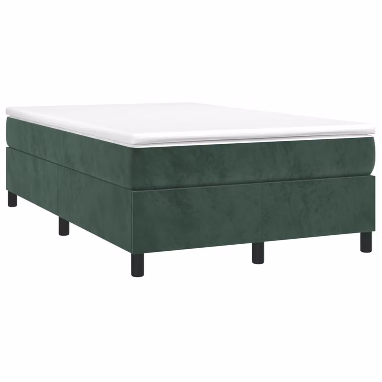 Maison Exclusive - Letto boxspring con materasso verde scuro 120x190 cm velluto