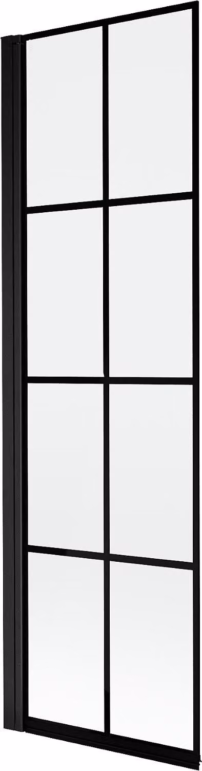 Mexen Mist paratia da doccia 1 anta sinistra 60 x 150 cm, griglia nera, nero - 8A9-060-001-70-77-L
