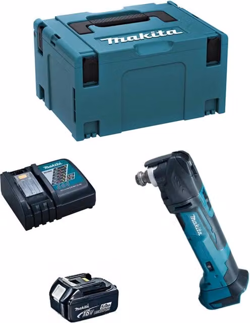Utensile Multifunzione Makita DTM51RTJ1 con Batteria da 5,0Ah e Sistema Makpac – 1
