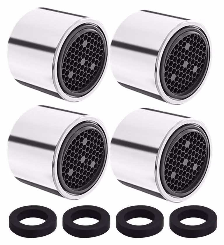 Aeratore per rubinetto F22, confezione da 4 pezzi, attacco filettato femmina da 22 mm, a risparmio idrico, ideale per cucina e bagno