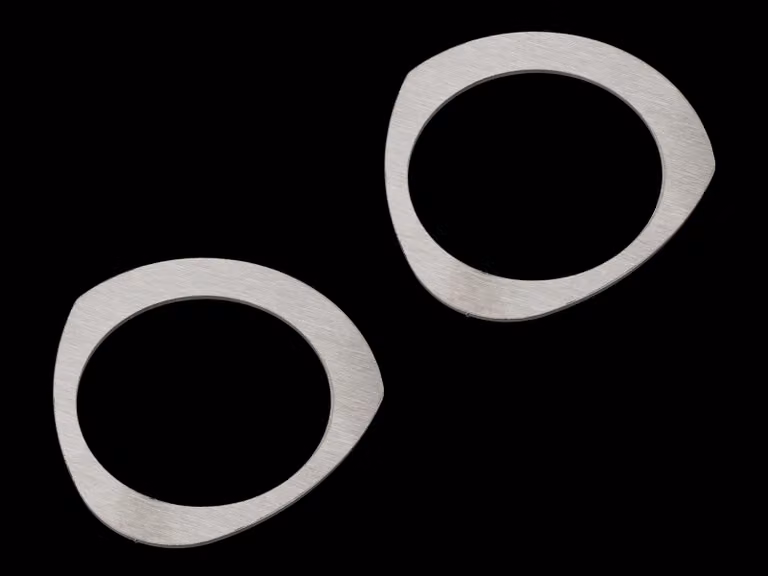 Set: anelli adattatori (faro e tachimetro con stemma per tachimetro rotondo), acciaio inox - per Simson SR2