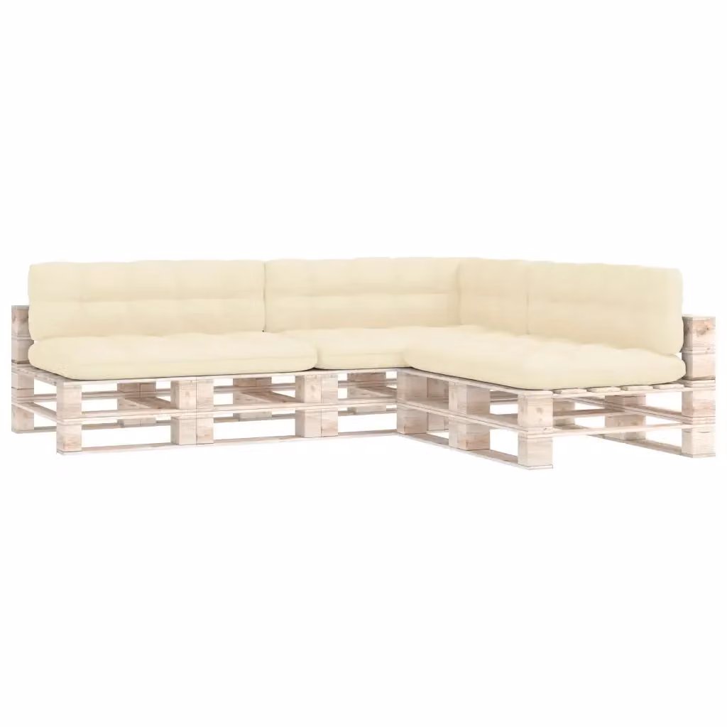Set di 7 cuscini per divano su pallet vidaXL, colore beige, forma rettangolare, in poliestere – 2