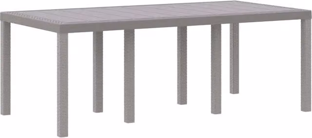 Tavolo da Giardino | Tavolino da esterno Grigio chiaro 200 x 100 x 73 cm polyrattan