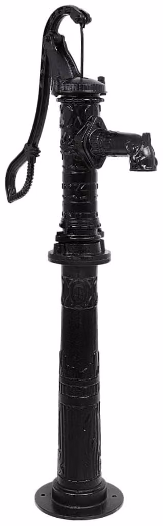 Pompa manuale - Pompa azionata manualmente - Pompa per l'acqua - Pompa per il giardino - Pompa manuale - Realizzata in ghisa - Attacco da 38 mm