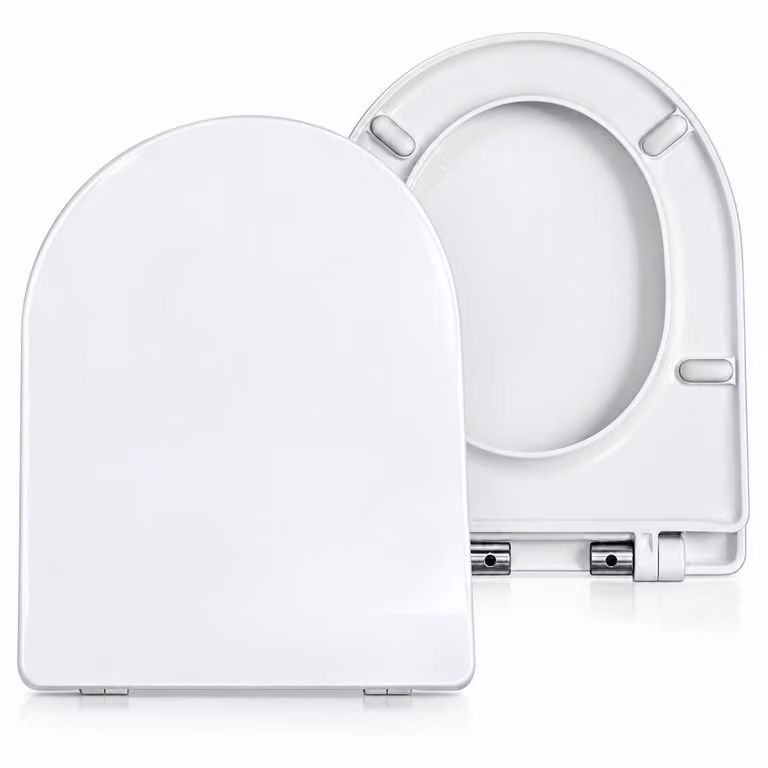 Copertura per WC Ramm, compatibile con Geberit Selnova Slim, chiusura ammortizzata, materiale Duroplast antibatterico